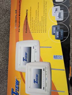 Brand new 7inch gray car truck Headrest tv monitors with built in dvd player $150firm price no trades pickup only serious buyers please yes it is avai