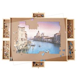 1500 Piece Popskarry Jigsaw Puzzle Board With 6 Drawers & Covers, Portable Jigsaw Puzzle Table, 26'' X 34", Puzzle Accessories Puzzle Storage?