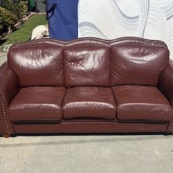Brown Leather Sofa