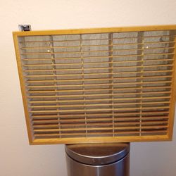 Vintage Napa Valley Cassette Wood Holde Case Wall Mount
