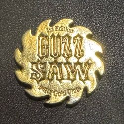 Buzz Saw 1st Edition Finger Slammer 14kt Gold Plated Pogs Milkcaps Rare Metal