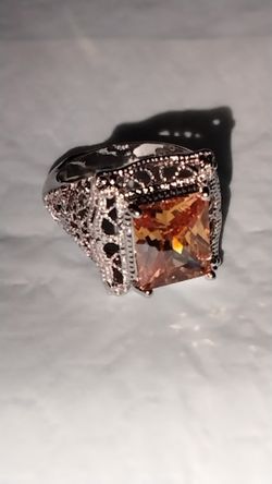 Yellow Gemstone Set In 925 Silver