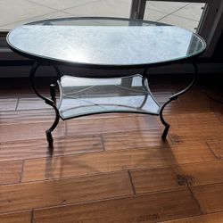 Oval Glass Coffee Table