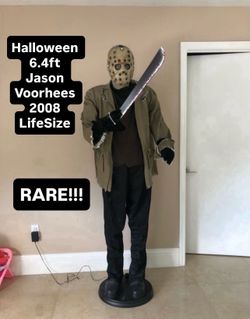 RARE 2008 Halloween 6.4ft Tall Jason Voorhees Animatronic LifeSize Prop Decoration Collectible