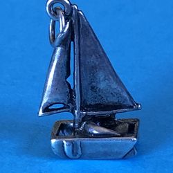 Sterling Silver Sail Boat Pendant 