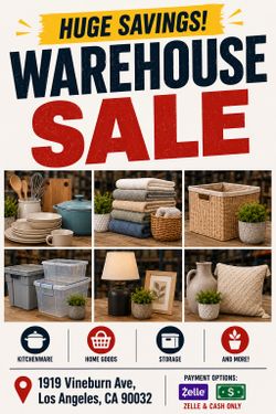 Warehouse sale