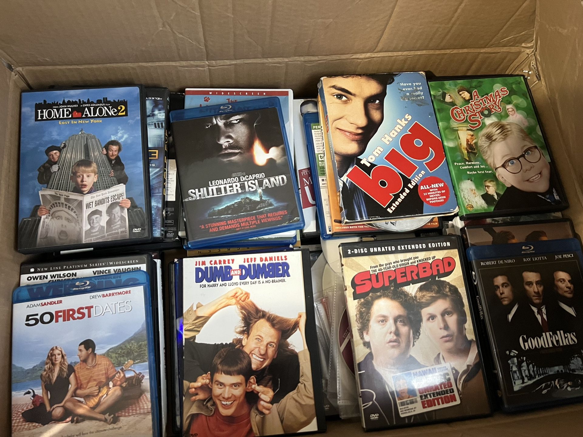 Box Full Of Classic DVDs And Few Blu-rays