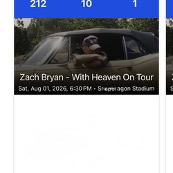 Zach Bryan Concert Tickets 