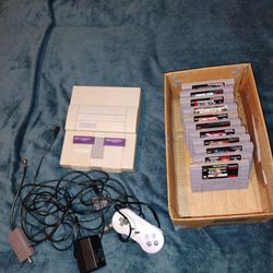Nintendo SNES Super Nintendo Game Console With Games And Controller 