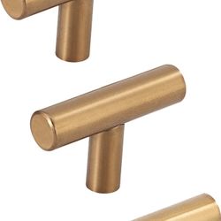 Gold Drawer Pulls 10pc Single Hole Gold Cabinet Pulls Gold Handles for Cabinets Gold Cabinet Handles 2 inch Hole Center Brushed Gold Pulls Brass Cabin