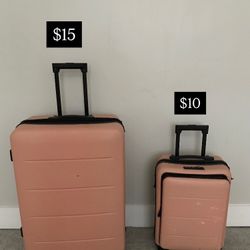 2 Piece Pink Luggage Set 