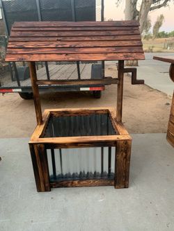 🍄 Outdoor Wishing Well Wood Planter 🍄  Macetero de madera 🪴