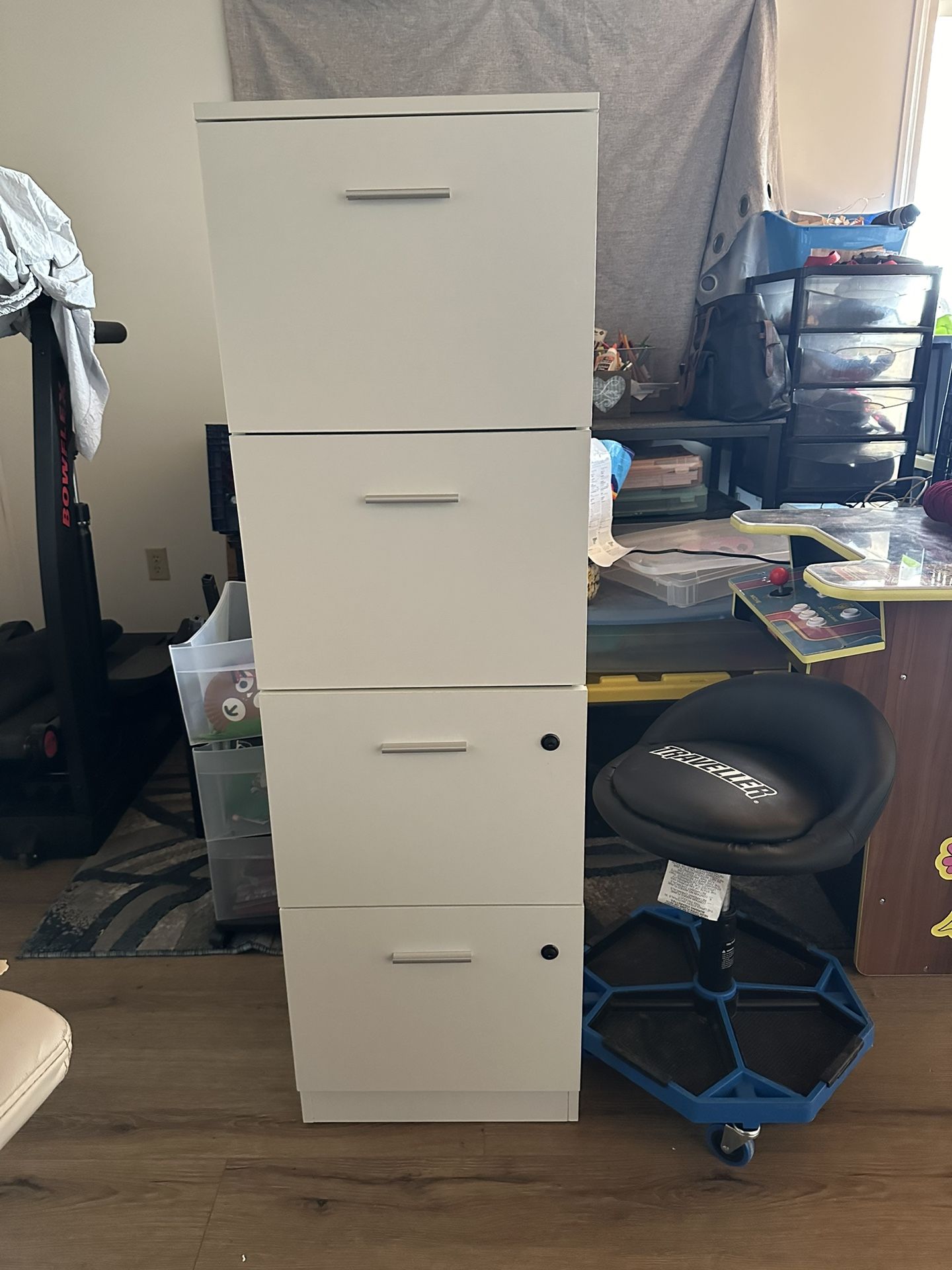 White File Cabinet Tall 