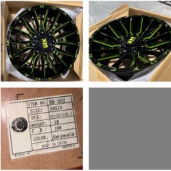 4 new 20x10 wheels only