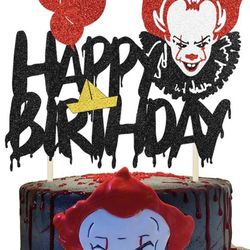 Pennywise It Clown Birthday Party Cake Topper