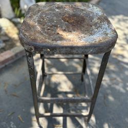 Industrial LYON metal Stool - Please Look At All Pictures 
