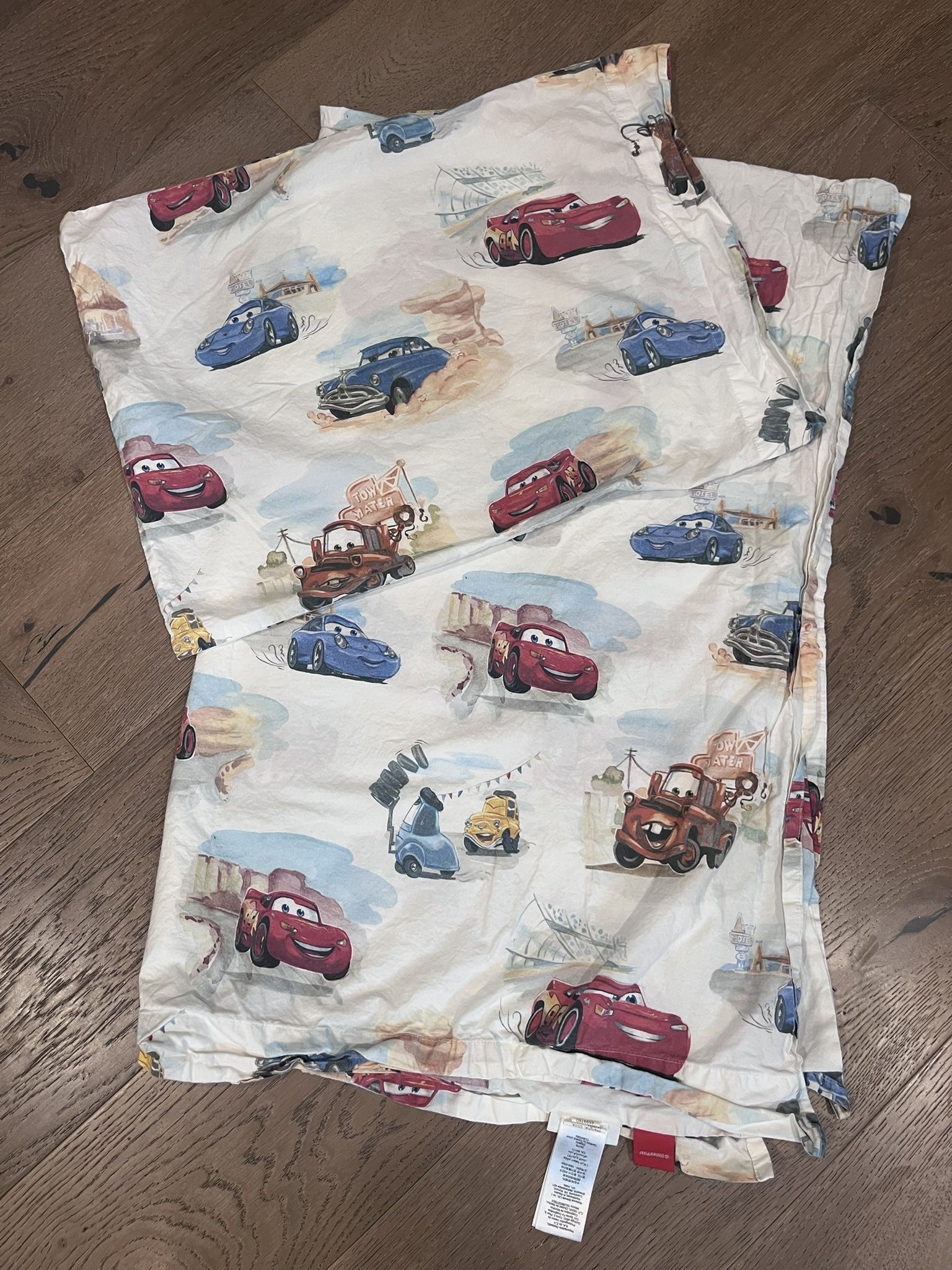 Disney and Pixar Cars Organic Toddler Bed Flat sheet And Pillowcase