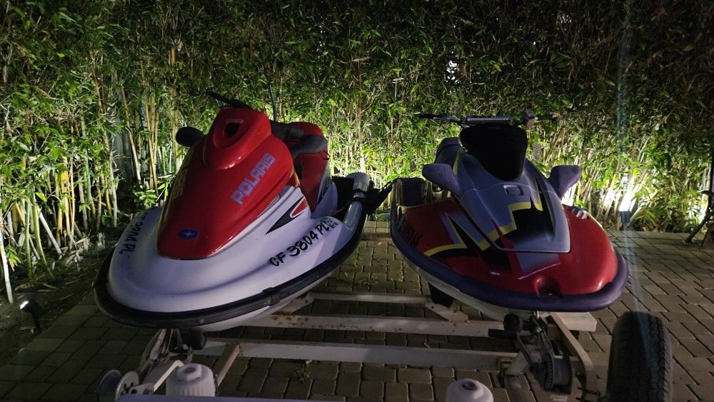 2001 POLARIS  VIRAGE TX, 1996 KAWASAKI 1100 ZXI, AND ZEIMAN TRAILER