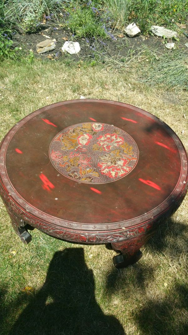 Antique Japanese round tea table, coffee table. for Sale in WA