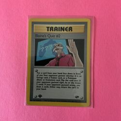 1st Edition Blaine’s Quiz #2 Trainer Pokemon Card from Gym Challenge 