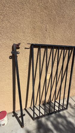 Heavy Duty Wrought Iron / Steel Side Gate + Mounting Post”