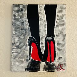 Painting: Red Bottom Stiletto High Heels 