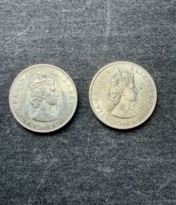 (2) 1964 Silver One Bermuda Crown.