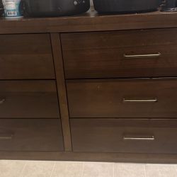 Brown 6 Drawer Dresser