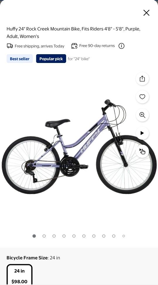 Women's Bicycle 24" Inch with Car Stand And Scratch resistant Pads