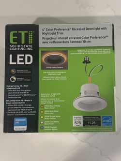 ETI Solids State 4” Color Preference Recessed Down light w/Nightlight Trim