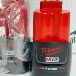 Milwaukee, M12 RedLithium CP 2.0 $25 Each 