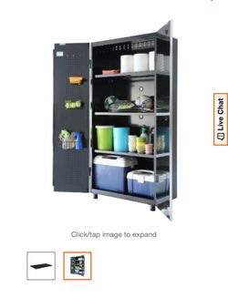 Husky 47-inch W x 1-inch H x 15-inch D Steel Shelf Set for 48-inch Tall Garage Cabinet (2-Pack