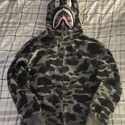 Size Medium, Bape Black and Grey Camouflage, Straight From Japan
