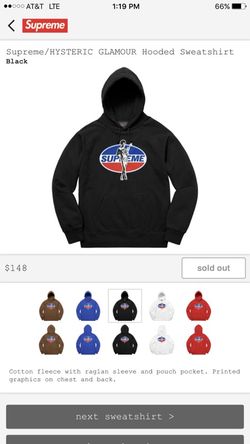 Supreme Hysteric Glamour Hoodie Black Large