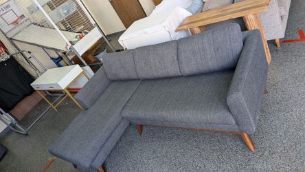 West Elm 2 PC Dark gray Sectional with Chaise. Excellent Clean Condition. $500