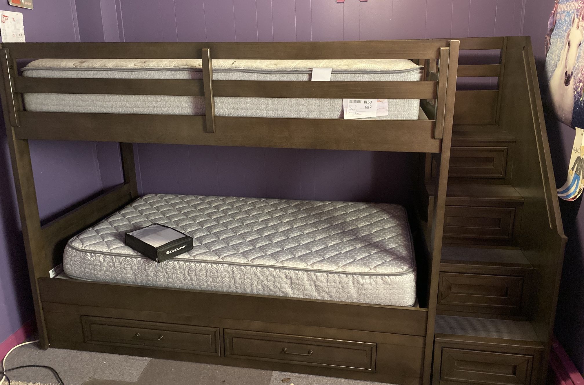 Bunk Bed w/ Storage & Staircase
