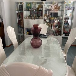 China Cabinets And Oval dining Table And Chairs