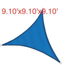Sun Shade Sail 9.10'x9.10'x9.10' Triangle Sand UV Block Sunshade for Backyard Yard