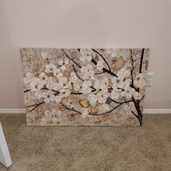 Beautiful Large Floral Canvas