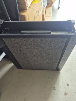 Black Folding Table with Textured Top- brand new