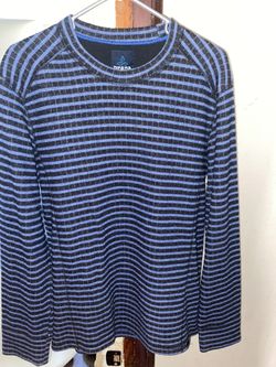 Blue Vintage Crew Neck Long Sleeve Sweater 