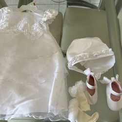 Baptism White Newborn Dress