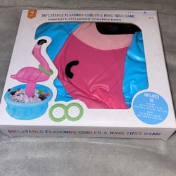 Inflatable Flamingo Cooler And Ring Tos Game🦩 