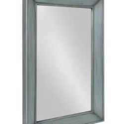Kate & Laurel Medium Rectangle Blue Casual Mirror (35 in. H x 23 in. W