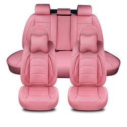 Fox Leather Pink Car Seat Covers 