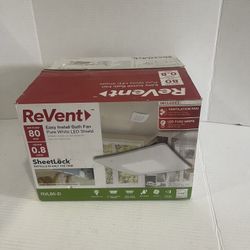 Revent RVL80-D 80 CFM Ceiling/Wall Exhaust Fan with LED, ENERGY STAR,