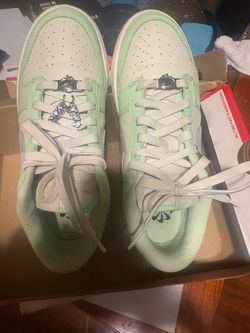 Mint Green Low-Top Sneakers with Charms