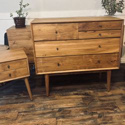Solid Teak Handmade MCM Cabinet/dresser/Sideboard/ End Tables/ Bedside Tables