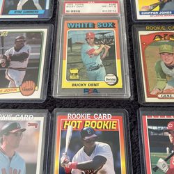 Vintage Baseball Card Lot 1970's-1990's 1975 Topps Bucky Dent Rookie Card  PSA Graded, Frank Thomas, Chipper Jones Rookies, Hall of Fame & Allstars!  for Sale in Galloway, NJ - OfferUp