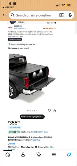 Ford maverick tonneau cover
